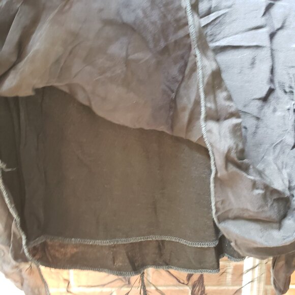 EUC LE MARAIS PARIS Pure Crinkle Silk Layered Ombre Blouse luminous blue (M) - Picture 3 of 4